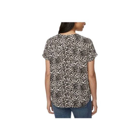 Buffalo David Bitton Womens Blouse with back keyhole Detail, Soft Leo, Small - Picture 1 of 3